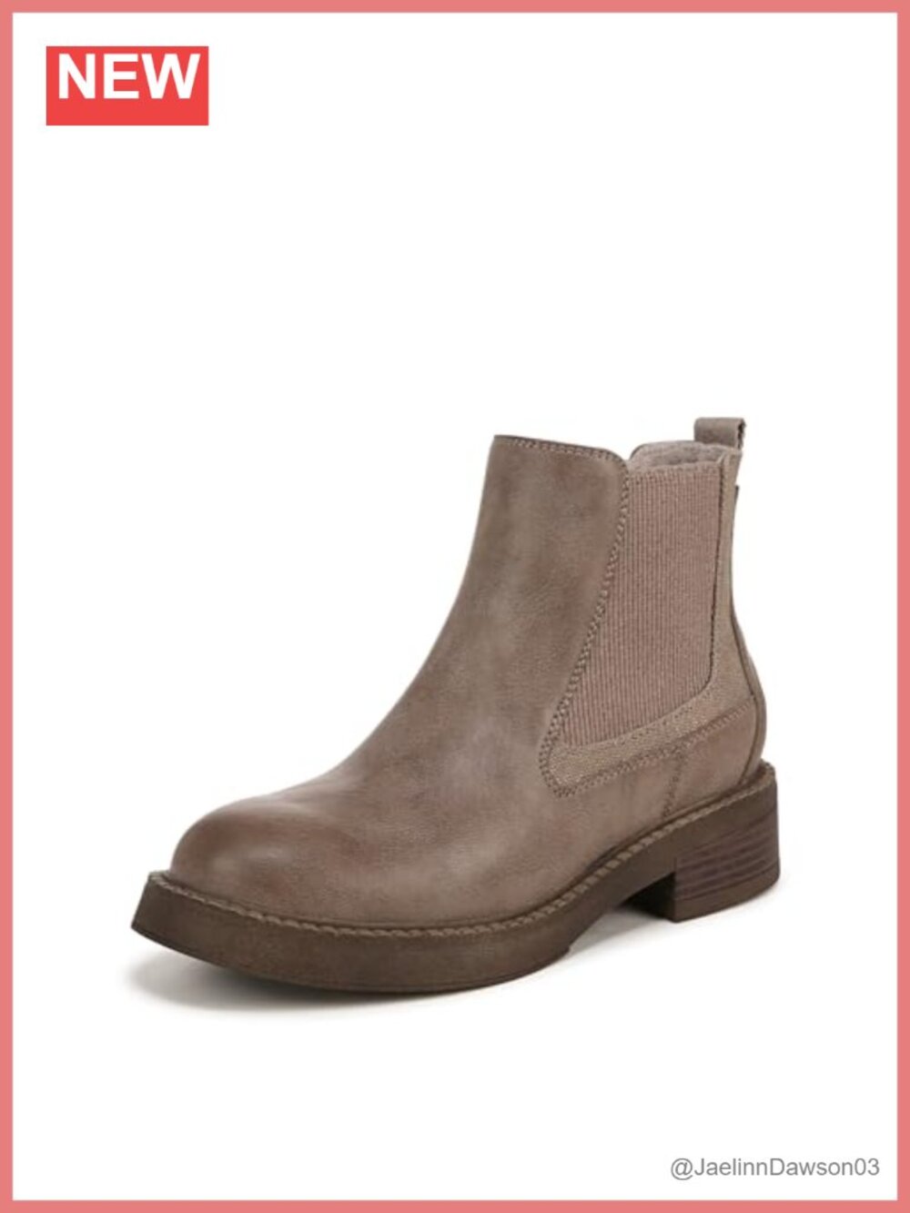 Women's Chelsea Ankle Boot with Inside Zipper and Faux-Leather Upper